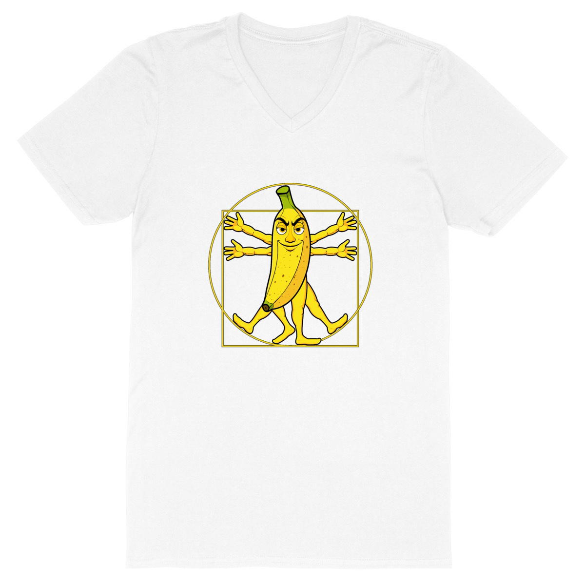 Image back ❀ T-Shirt Léger Homme Col V ~Change ✦ LA BANANE DE VITRUVE [🌐 FR] ✨