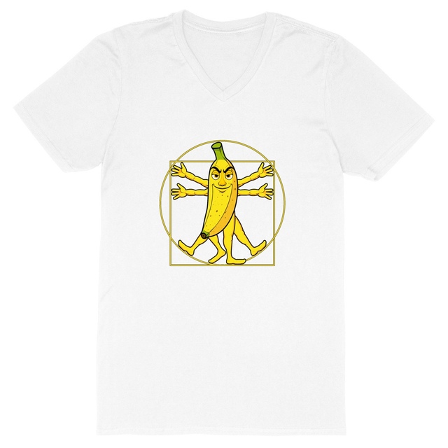 Image back ❀ T-Shirt Léger Homme Col V ~Change ✦ LA BANANE DE VITRUVE [🌐 FR] ✨