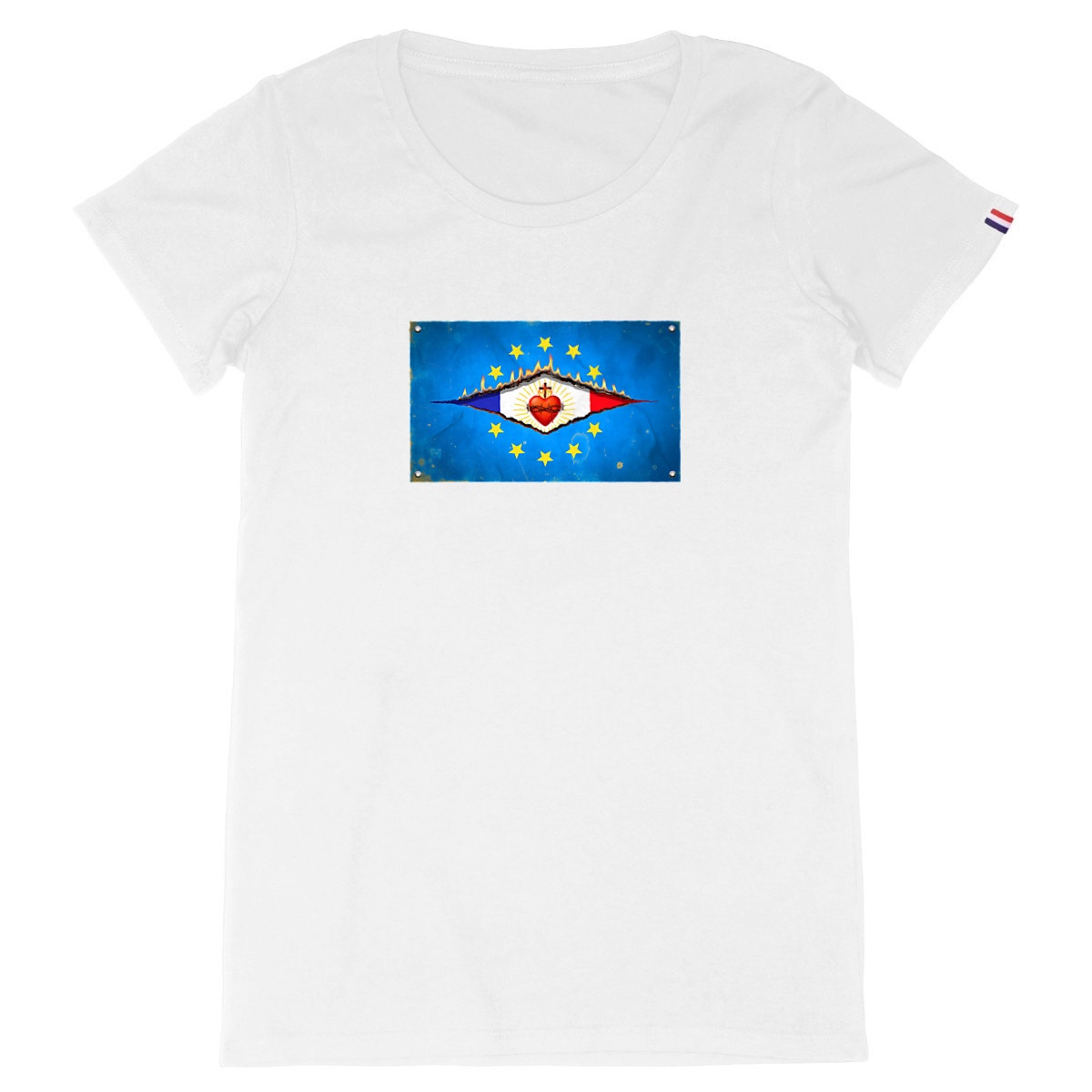 Image back ❀ T-Shirt Mi-Épais Femme Made in France ~Premium+ ✧ DÉCHIRURE FRANCE/EUROPE [🌐 FR] ✨