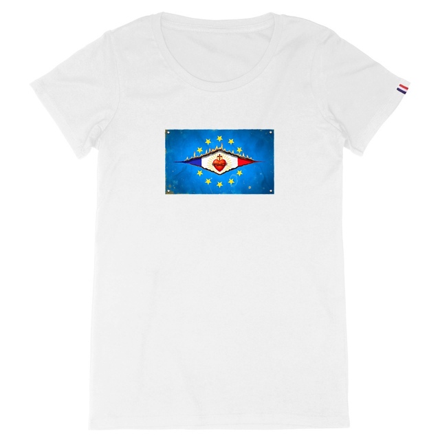 Image back ❀ T-Shirt Mi-Épais Femme Made in France ~Premium+ ✧ DÉCHIRURE FRANCE/EUROPE [🌐 FR] ✨