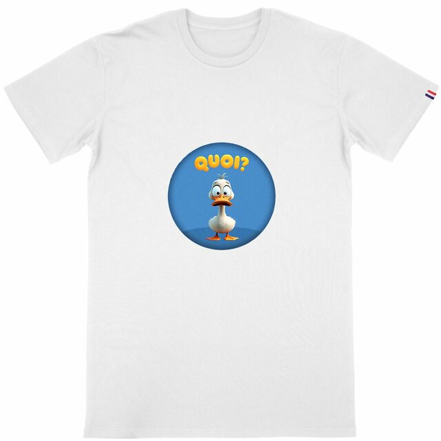 Image back ❀ T-Shirt Mi-Épais Homme Made in France ~Premium+ ✦ PETIT CANARD [🌐 FR] ✨