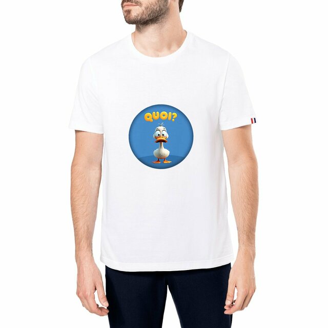 Image front ❀ T-Shirt Mi-Épais Homme Made in France ~Premium+ ✦ PETIT CANARD [🌐 FR] ✨