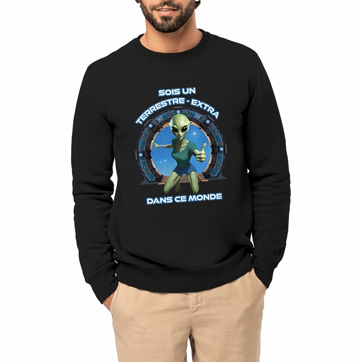 Image front ❀ Sweat-Shirt Épais Unisexe ~Premium+ ✦ ZETA (EXTRA-TERRESTRE) [🌐 FR] ✨