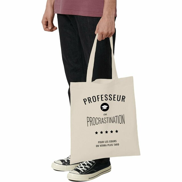 Image front ❀ Totebag Léger ~Premium ✦ PROCRASTINATION [🌐 FR] ✨