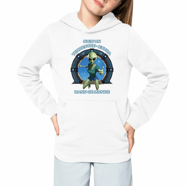 Image front ❀ Sweat-Shirt Standard à Capuche Unisexe Enfant ~Premium ✦ ZETA (EXTRA-TERRESTRE) [🌐 FR] 