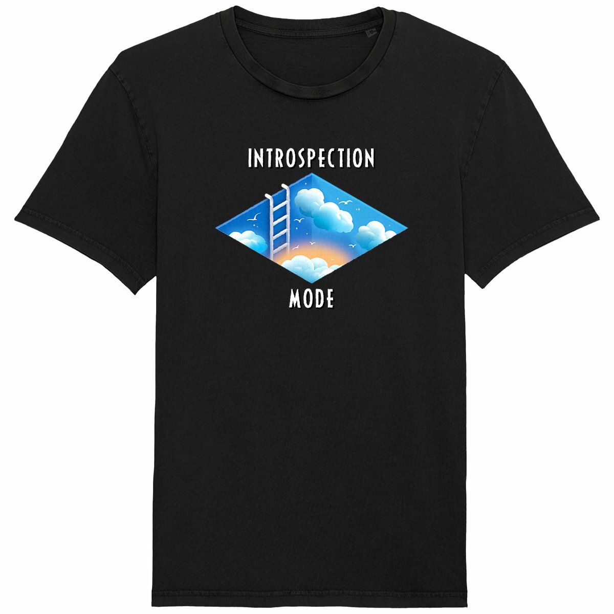 Image back ❀ T-Shirt Mi-Léger Unisexe Vintage ~Premium ✦ INTROSPECTION MODE [🌐 INT] ✨