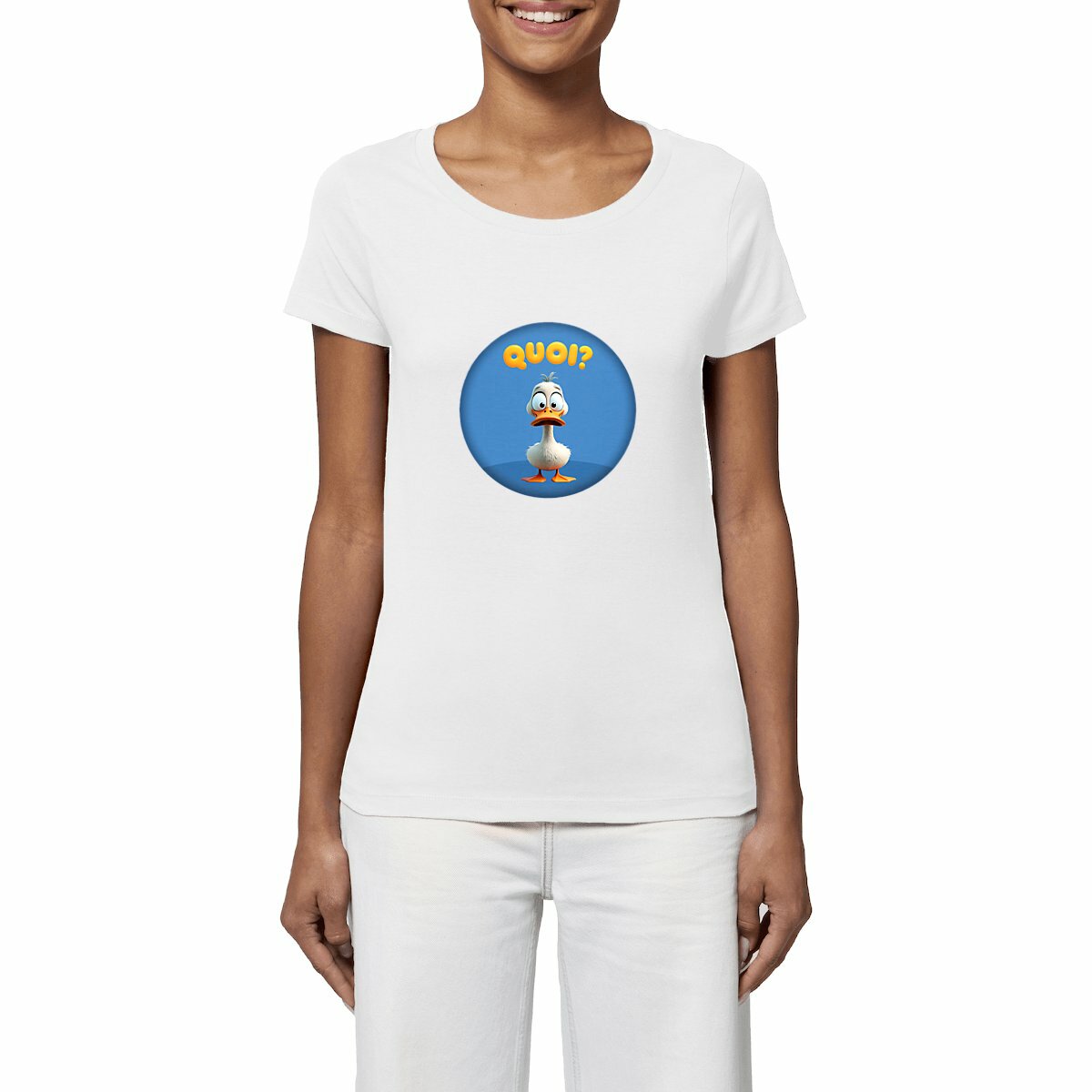 Image front ❀ T-Shirt Léger Femme ~Premium ✦ PETIT CANARD [🌐 FR] ✨