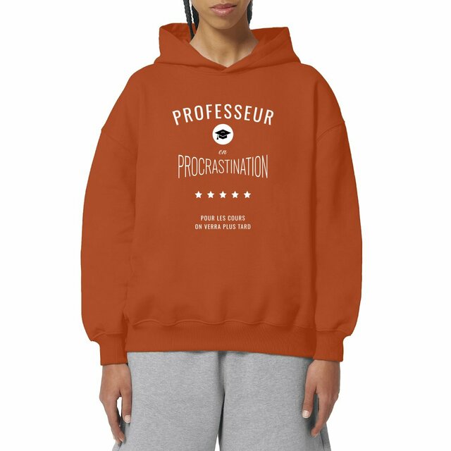 Image front ❀ Sweat-Shirt Standard à Capuche Unisexe Oversize ~Premium+ ✦ PROCRASTINATION [🌐 FR] ✨