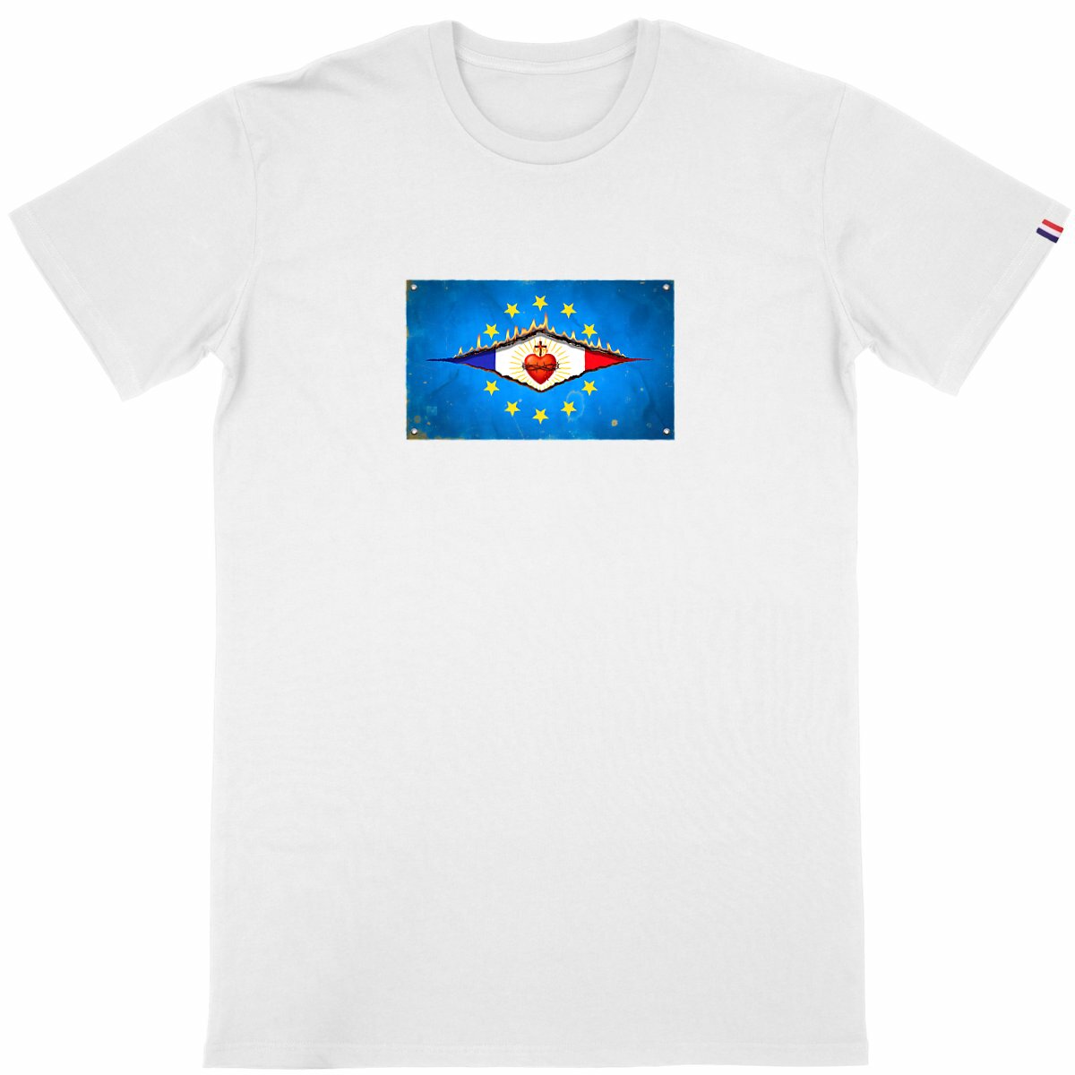 Image back ❀ T-Shirt Mi-Épais Homme Made in France ~Premium+ ✧ DÉCHIRURE FRANCE/EUROPE [🌐 FR] ✨