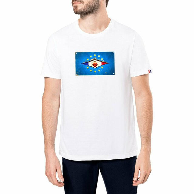 Image front ❀ T-Shirt Mi-Épais Homme Made in France ~Premium+ ✧ DÉCHIRURE FRANCE/EUROPE [🌐 FR] ✨