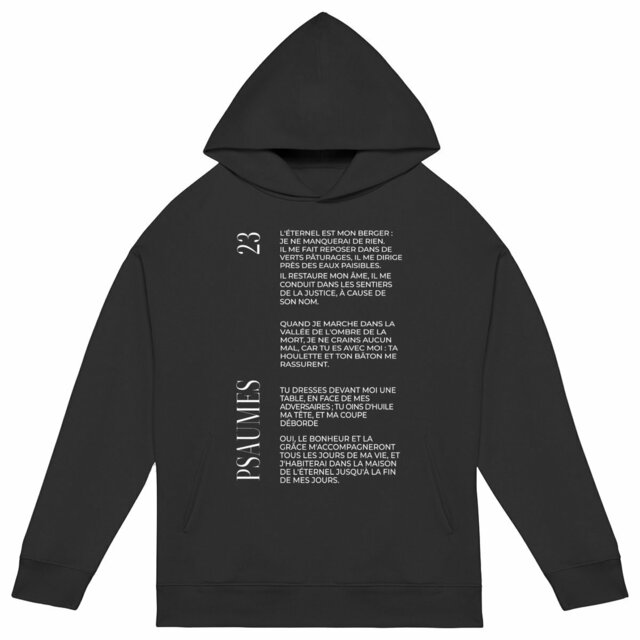 Psaumes 23 - Sweat à capuche Unisexe Oversized - Image