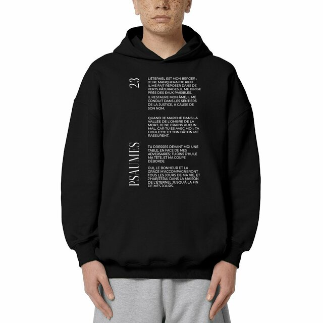 Psaumes 23 - Sweat à capuche Unisexe Oversized