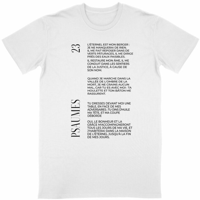Psaumes 23 - T-shirt Unisexe Classique - Image