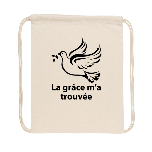 Sac à dos à cordelettes recyclé - Image