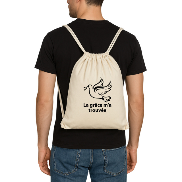 Sac à dos à cordelettes recyclé