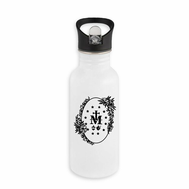 Medaille miraculeuse 2 - Bouteille en inox avec paille - Image