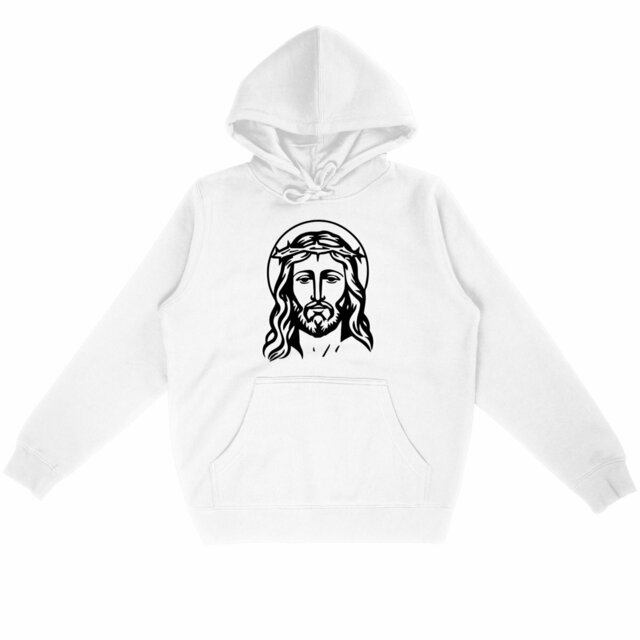 Visage de Jésus - Sweat à capuche Léger Unisexe - Image