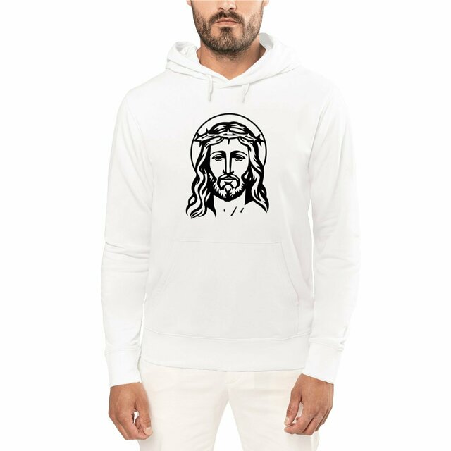 Visage de Jésus - Sweat à capuche Léger Unisexe