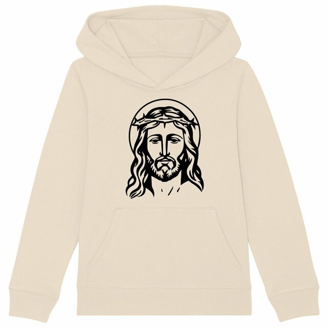 Visage de Jésus - Sweat à capuche Epais Enfant - Image