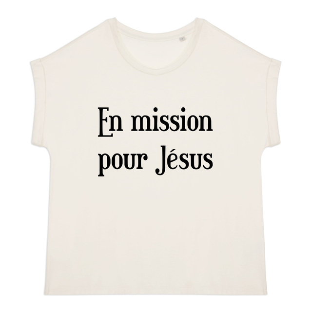 En mission - T-shirt femme biologique manches à revers - Image