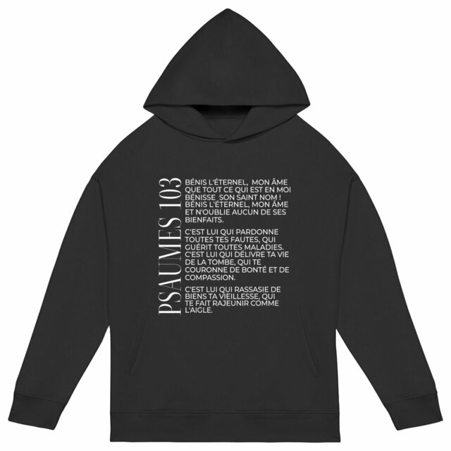 Psaumes 103 - Sweat à capuche Unisexe Oversized - Image