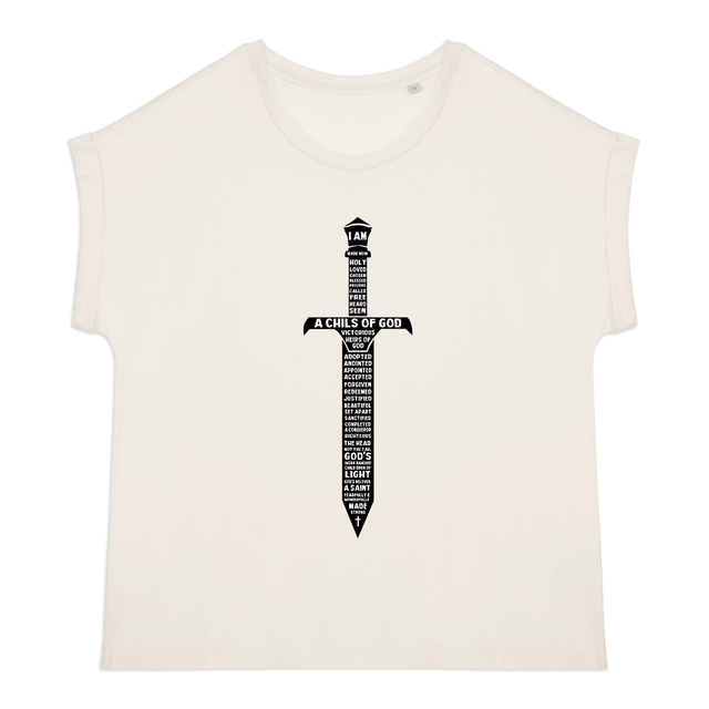 A child of God - T-shirt femme biologique manches à revers - Image