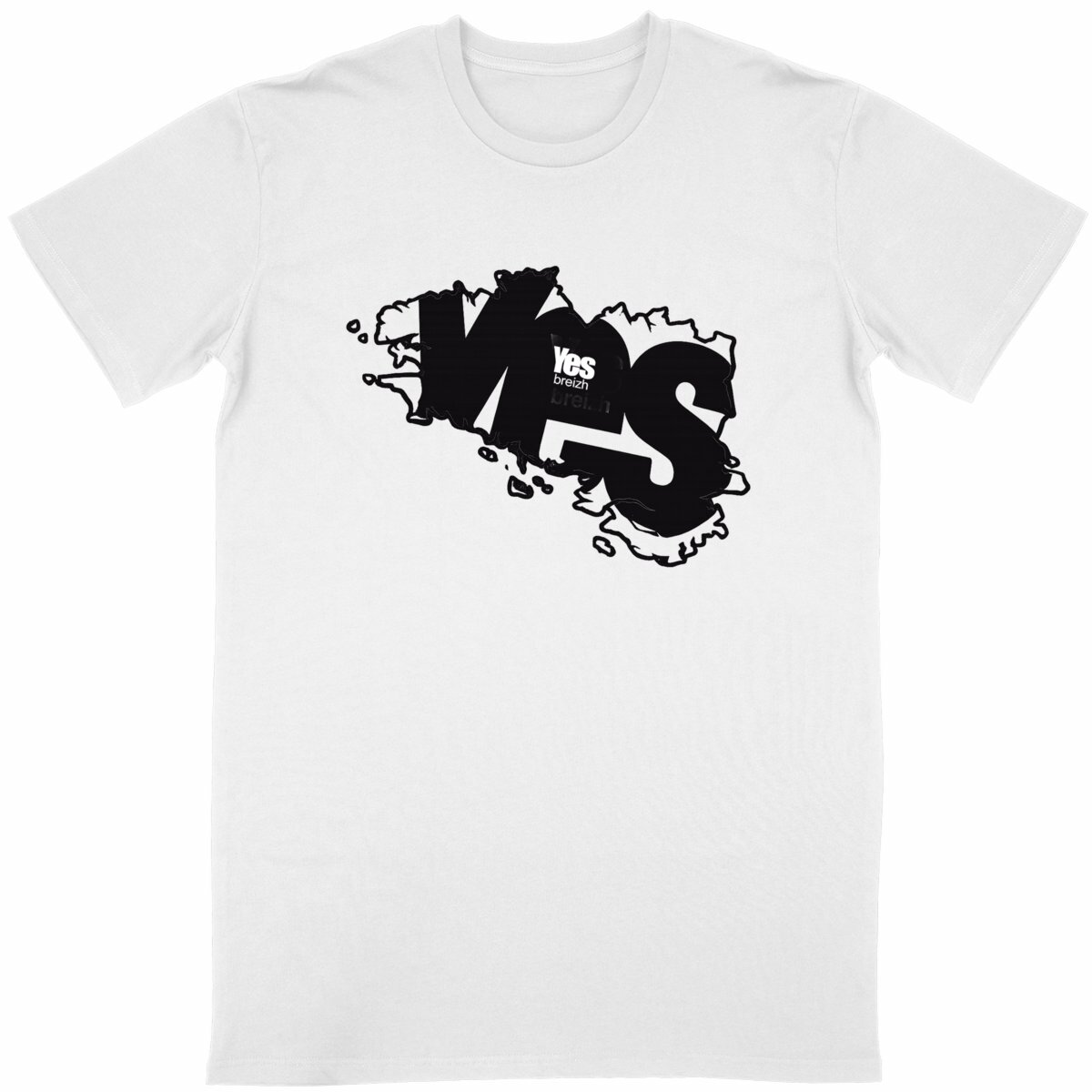 T-shirt Yes Breizh / carte de Bretagne - Image