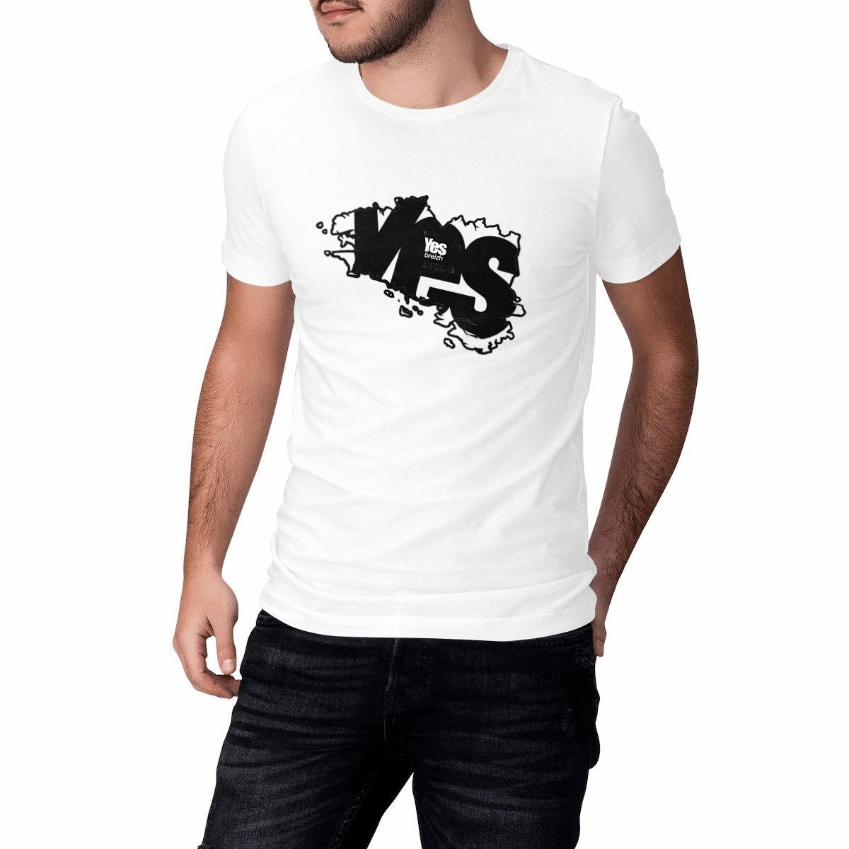 T-shirt Yes Breizh / carte de Bretagne