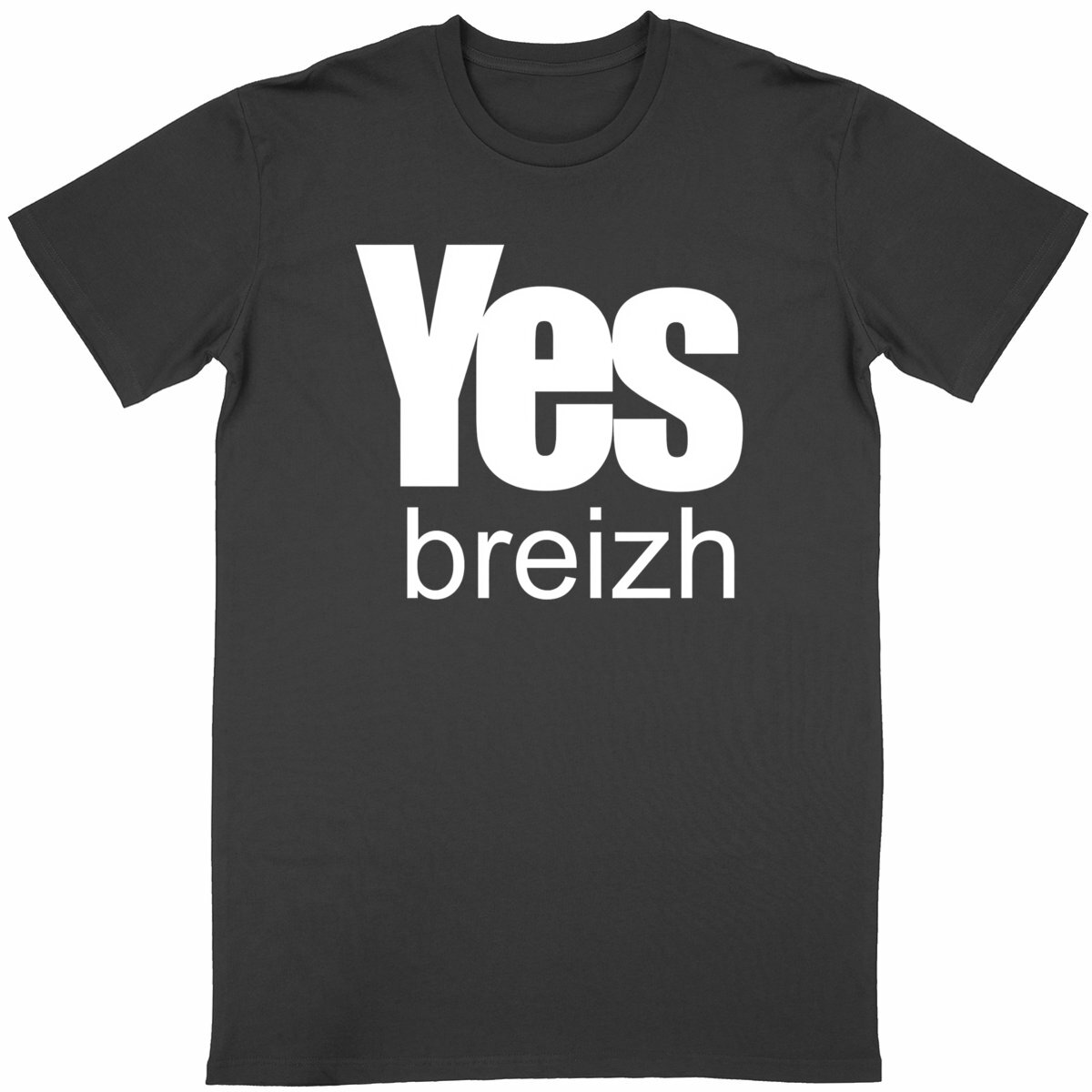 T-shirt Classic Yes Breizh noir – coton bio unisexe - Image