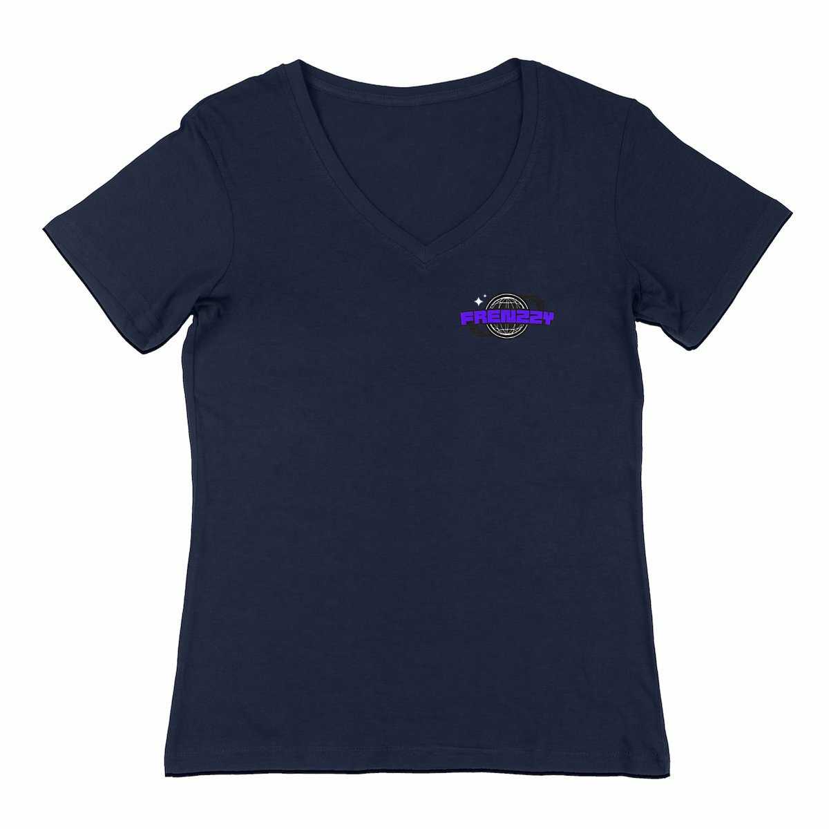 Image front T-shirt Femme Col V Frenzzy Planète