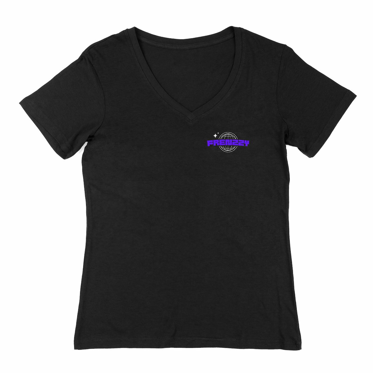 Image back T-shirt Femme Col V Frenzzy Planète