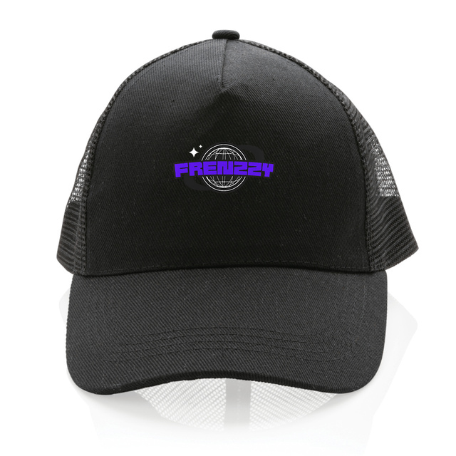 Image front Casquette Frenzzy Planète Trucker 100% recyclée - Écologique et tendance
