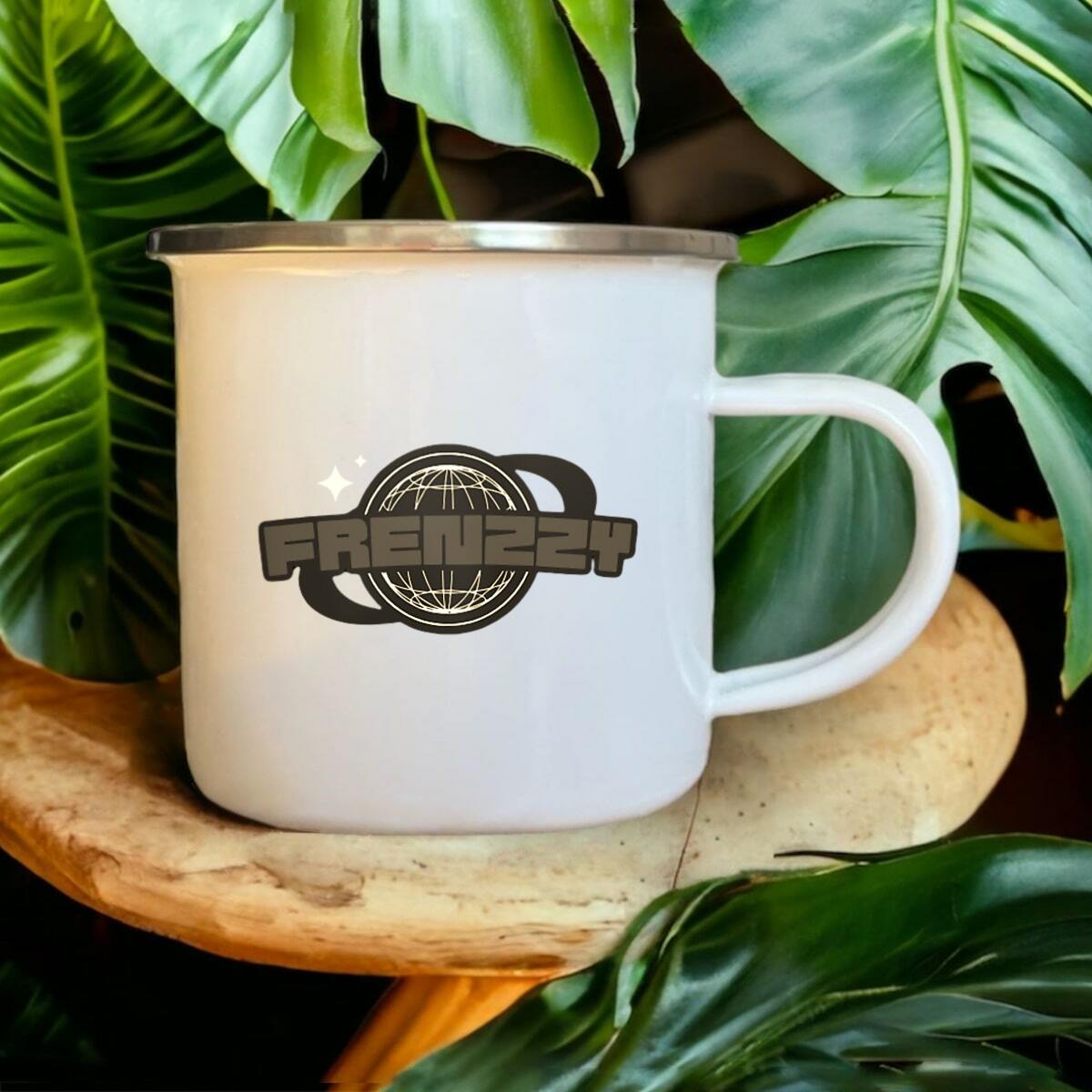 Image front Mug metal frenzzy planète vert