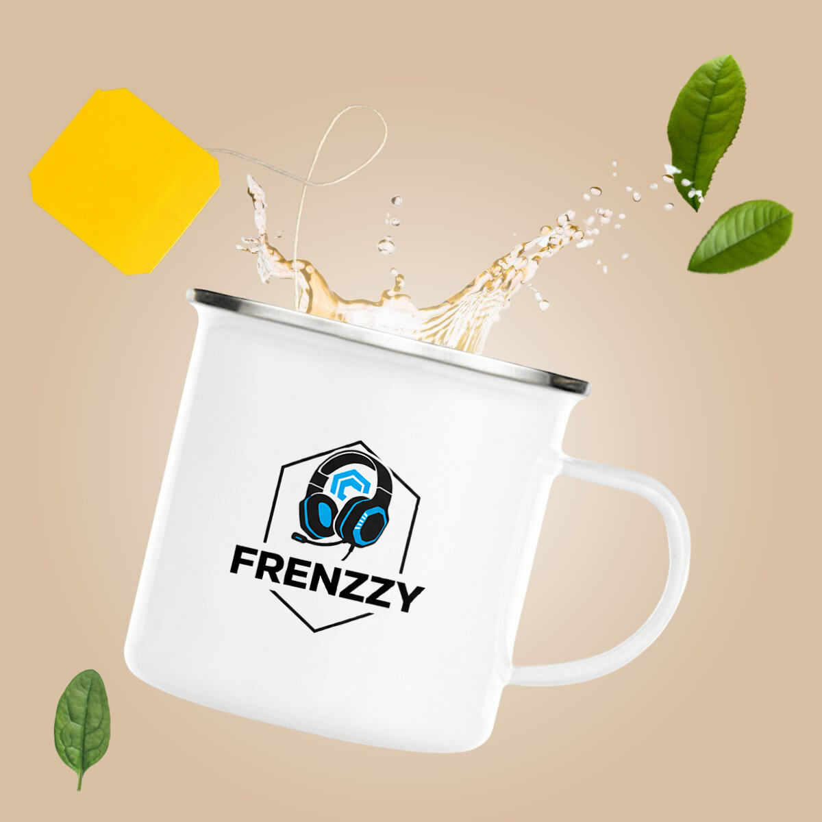 Image front Mug en Métal Émaillé 300ml - Hauteur 7,9cm - Motif Double Face