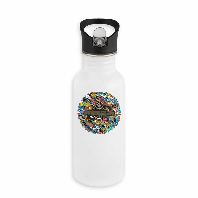Image back Bouteille en inox avec paille 500ml 