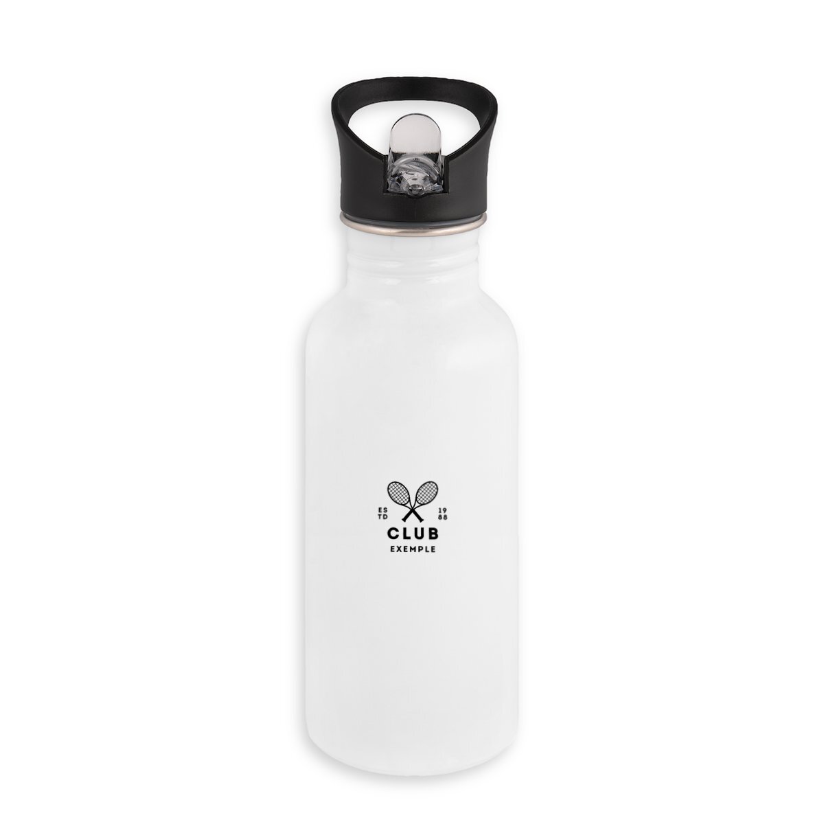 Image back gourde inox avec paille