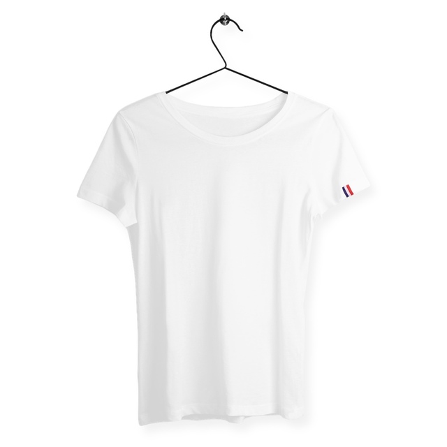 🥞 CREAMY LOVE (dos) 🥞 🧡 T-shirt 100% coton biologique étiquette bleu-blanc-rouge - Image