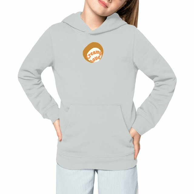 🥞 CREAMY LOVE 🥞 🧡 Sweat à capuche épais Enfant.Ado écologique 3 coloris