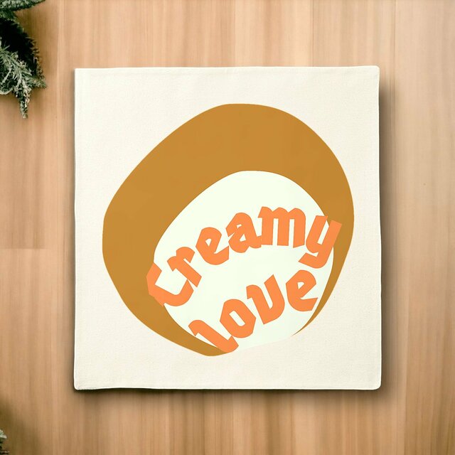 🥞 CREAMY LOVE 🥞 🧡 Housse de coussin commerce équitable