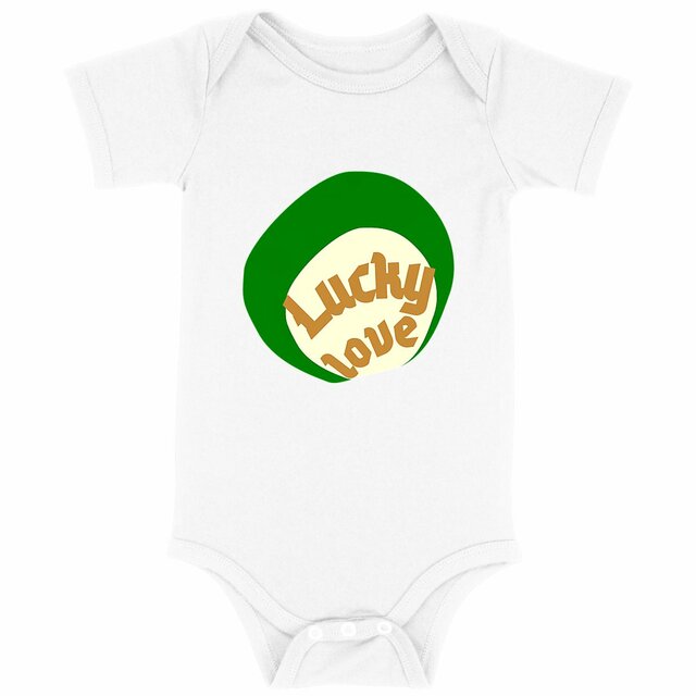 🍀 LUCKY LOVE 🍀 💚 Body bébé 100% coton biologique ou en conversion 3 coloris  - Image