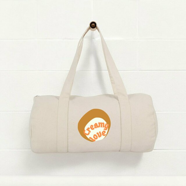 🥞 CREAMY LOVE 🥞 🧡 Sac polochon 100% coton biologique 2 coloris