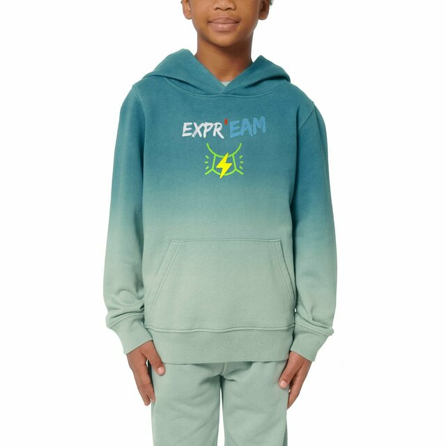 Sweat à capuche Enfant & ado 100% coton biologique Dip Dye