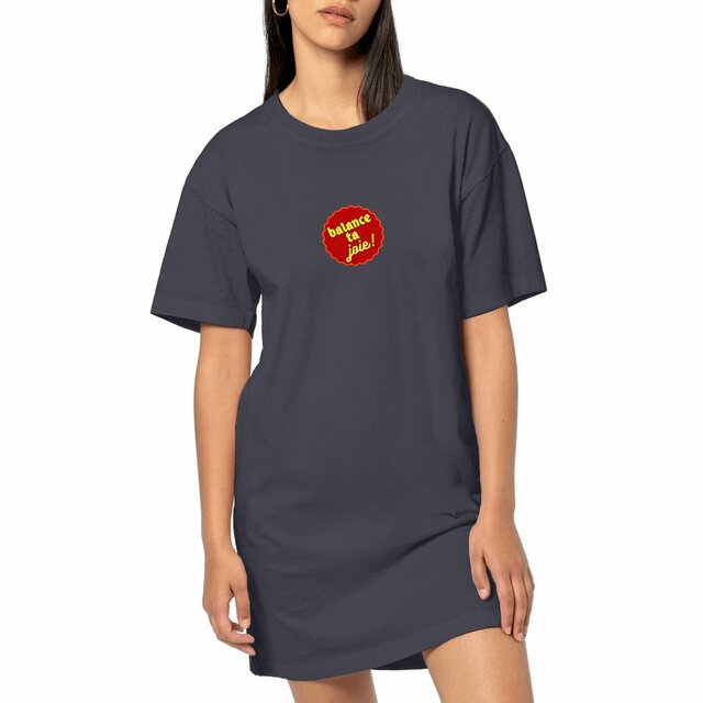 Balance ta joie ! motif au centre T-shirt écologique 3 coloris - capsule bordeaux & jaune