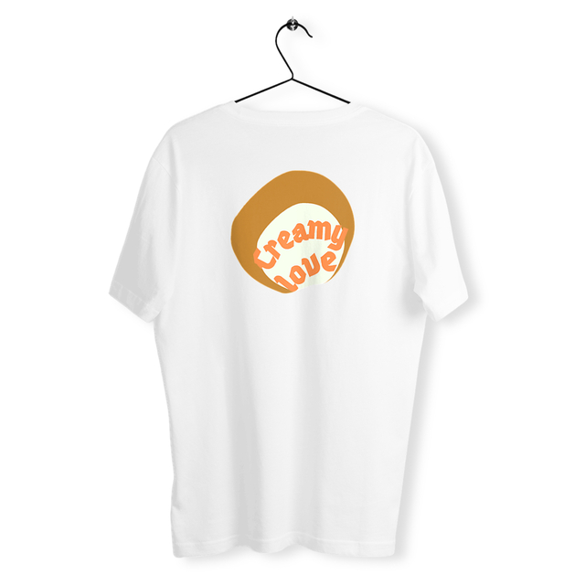 🥞 CREAMY LOVE (dos) 🥞 🧡 T-shirt léger 100% coton biologique 6 coloris - Image