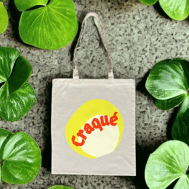 CRAQUE 🔥 CAPSULE PUNCHY 🔥 Tote bag léger 100% coton biologique avec anses