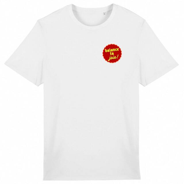 Balance ta joie ! T-shirt large écologique 3 coloris - capsule bordeaux & jaune - Image