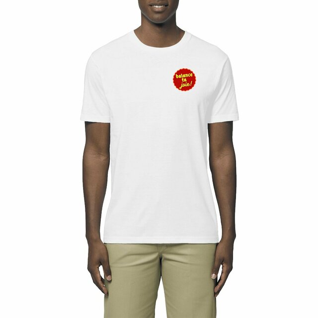 Balance ta joie ! T-shirt large écologique 3 coloris - capsule bordeaux & jaune