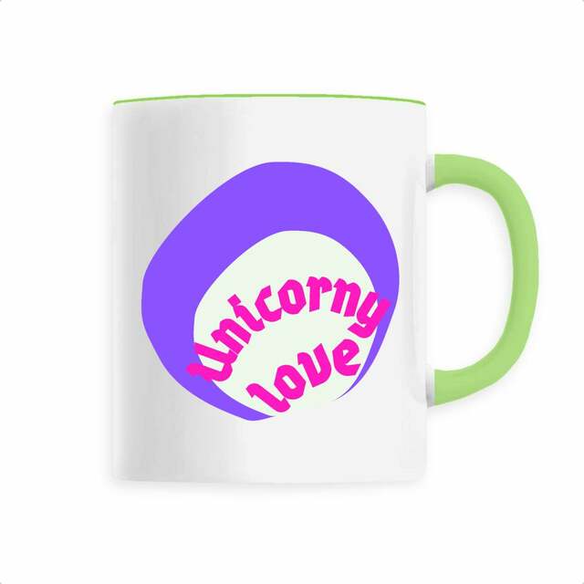 🦄 UNICORNY LOVE 🦄 💜 Mug céramique à anse 6 coloris - Image