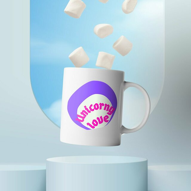 🦄 UNICORNY LOVE 🦄 💜 Mug céramique à anse 6 coloris