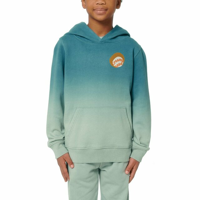 Sweat à capuche Enfant.Ado Dip dye 100% coton biologique